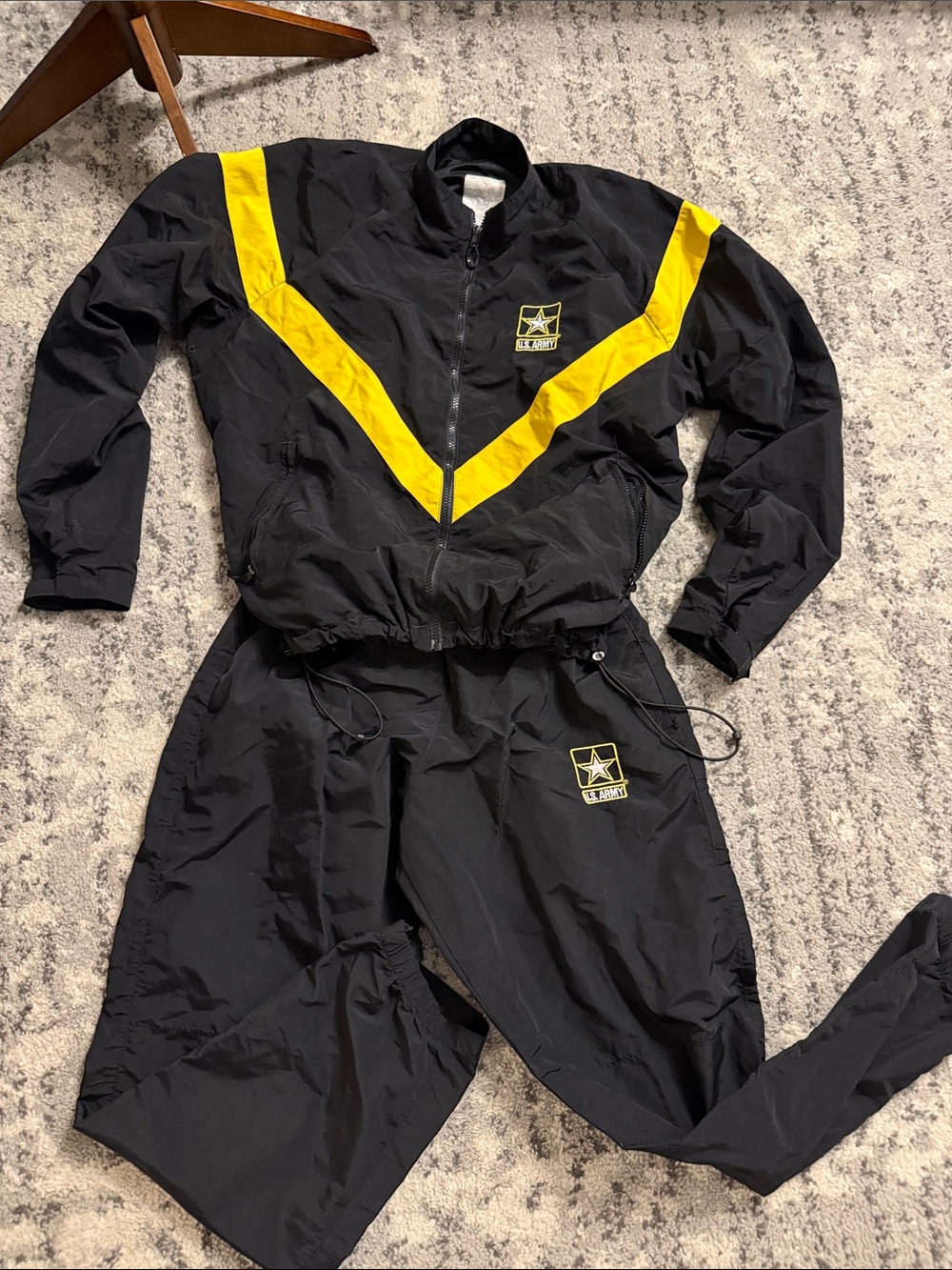 U.S. Army Black & Yellow Track Pants and Jacket Set